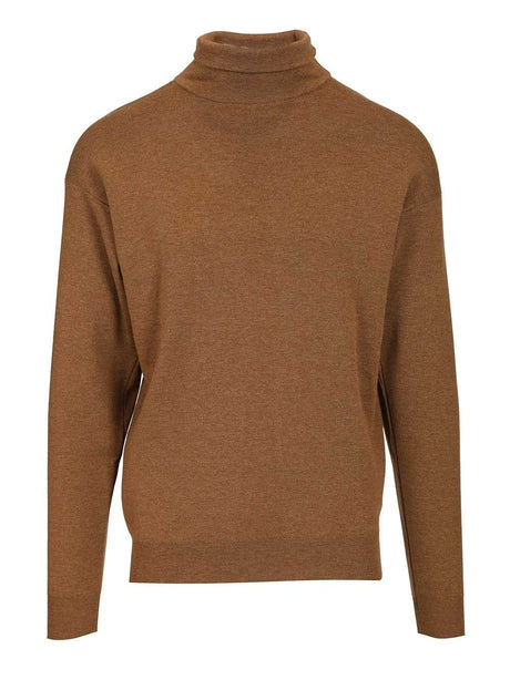 Lemaire High Neck Sweater - Brown