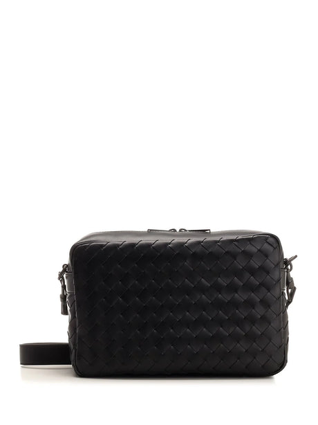 Bottega Veneta Woven Crossbody Bag - Black