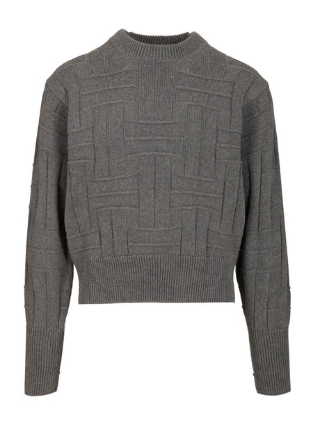 Kenzo 'Kenzo Weave' Embroidered Sweater - Grey