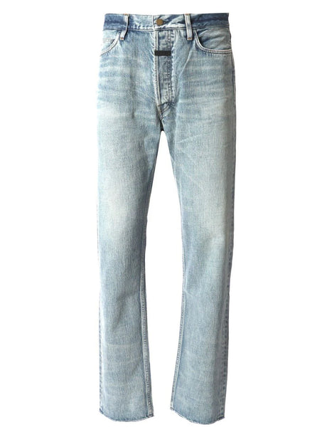 Fear Of God 5-Pocket Straight Leg Jeans - Sky Blue