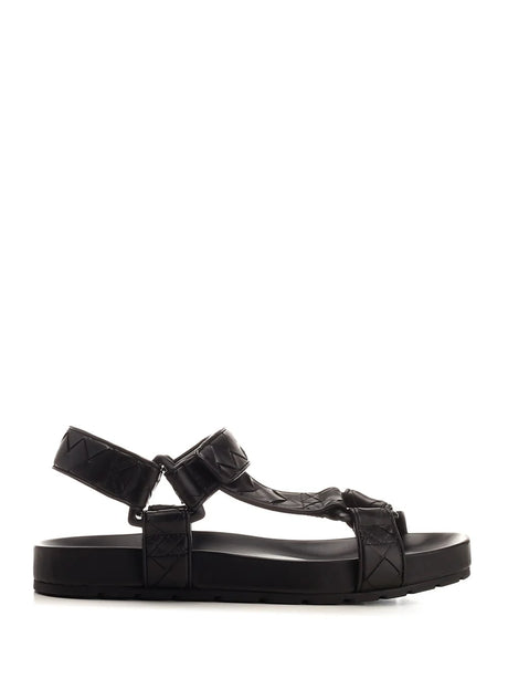 Bottega Veneta Black Leather Sandal