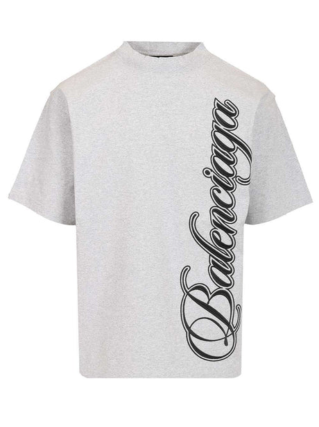 Balenciaga Cursive T-Shirt - Grey