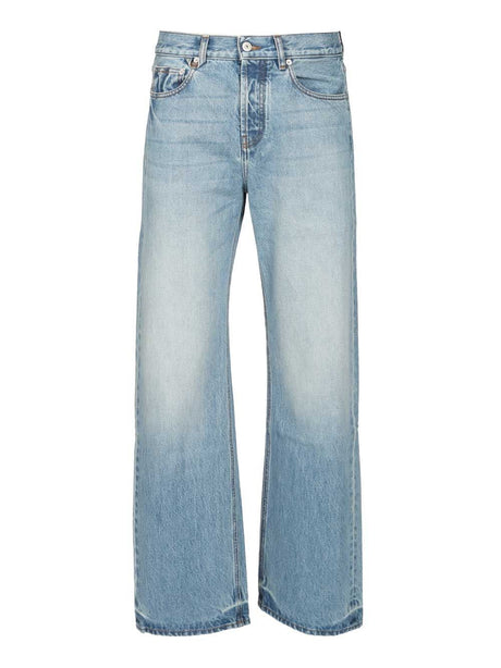 Jacquemus Straight Jeans In Denim De-NîMes - Sky Blue
