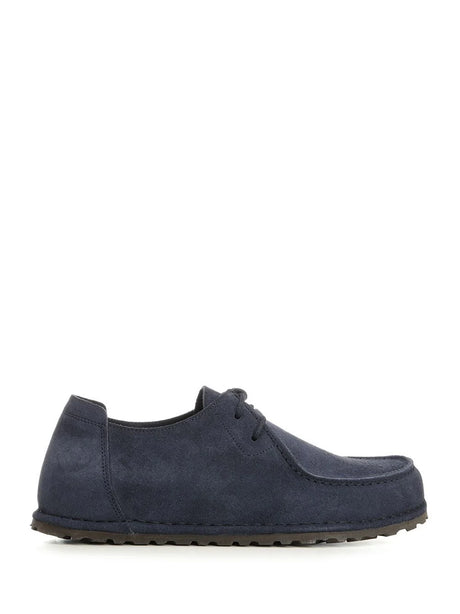 Birkenstock Utti Lace Suede Shoe - Blue