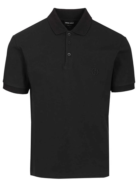 Giorgio Armani Pique Polo - Blue