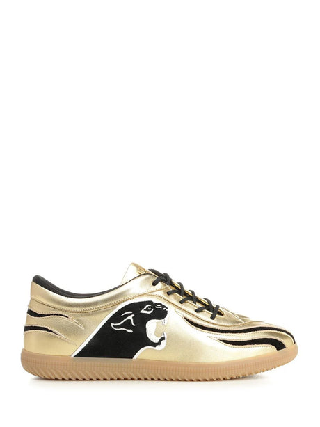 Valentino Garavani Kicky Sneaker In Laminated Nappa - Beige