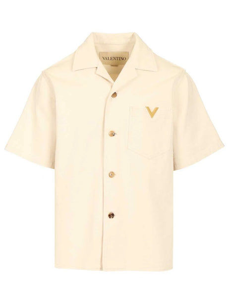 Valentino Garavani Valentino Denim Bowling Shirt - White