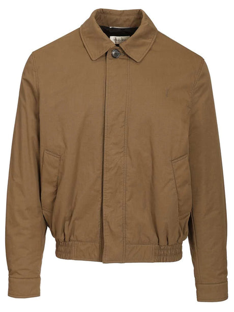 Saint Laurent Short Cassandre Jacket - Beige
