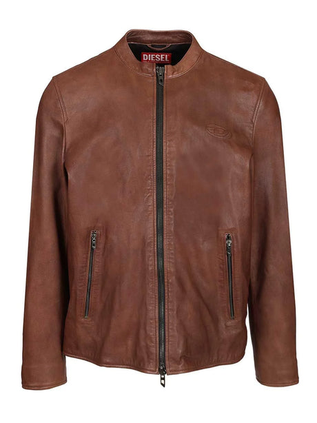 Diesel Leather Jacket - Brown