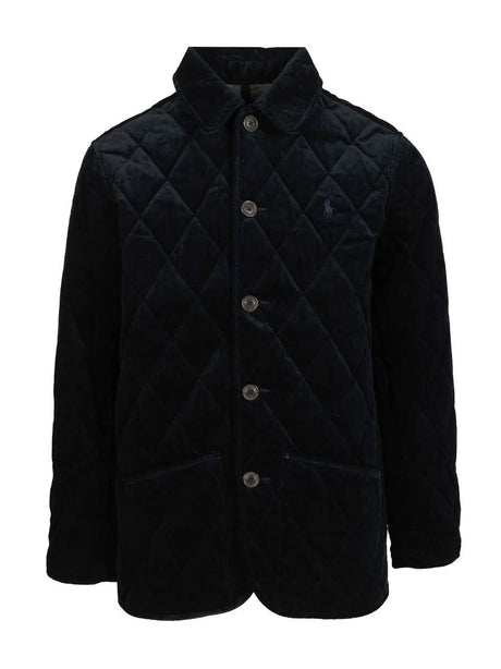 Polo Ralph Lauren Car Coat Wynton In Corduroy - Blue
