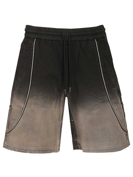 Off-White Cotton Shorts - Black