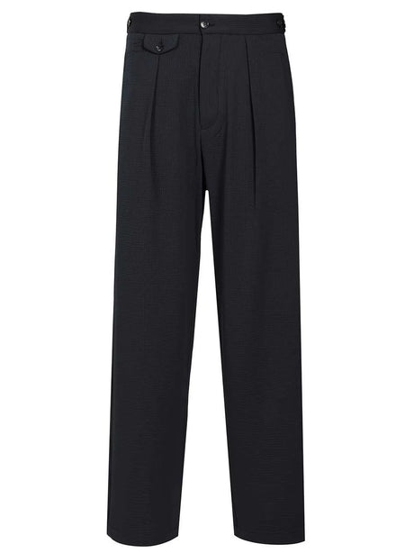 Emporio Armani Trousers With Pleats - Blue