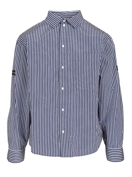 Balenciaga Oversized Striped Shirt - Blue