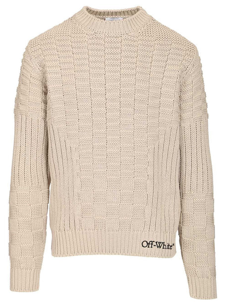 Off-White Arrow Cotton Sweater - Beige