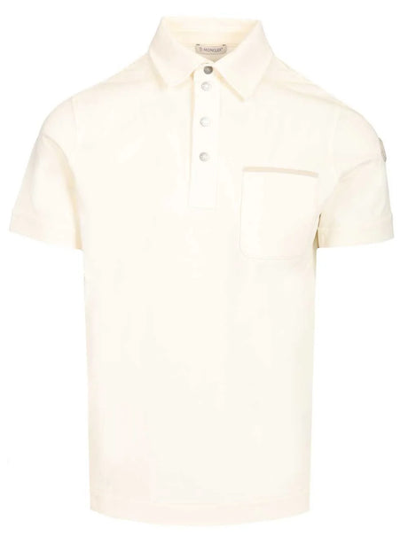 Moncler Cotton Pique Polo - White
