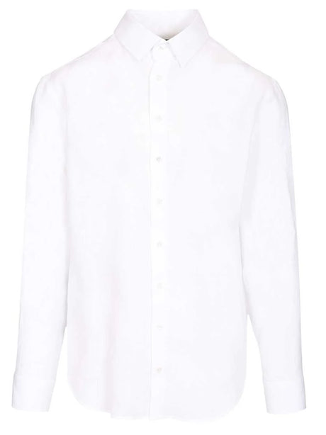 Giorgio Armani Classic Linen Shirt - White