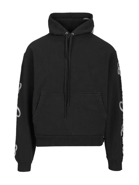 Balenciaga Oversized Cursive Hoodie - Black