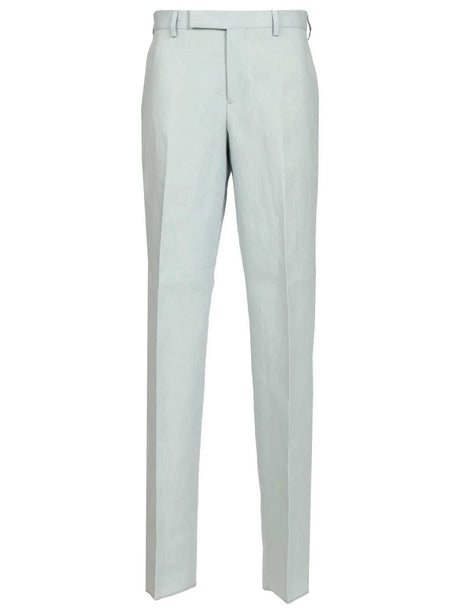 Paul Smith Slim Fit Linen Trousers - Sky Blue