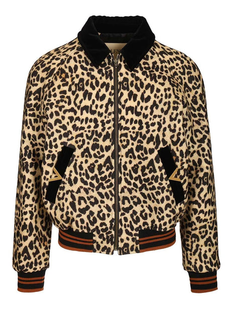 Valentino Garavani Valentino Wool Bomber Jacket - Animal Print