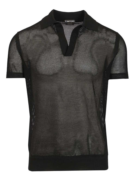 Tom Ford Knit Polo - Black