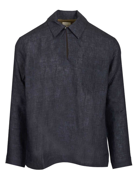 Paul Smith Linen Polo Shirt - Blue