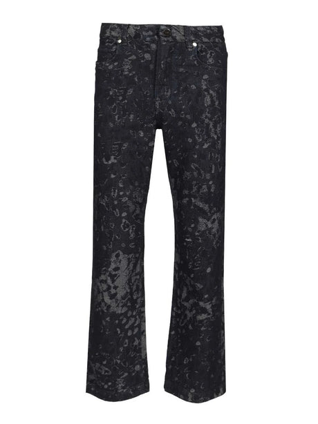 Fendi Jacquard Jeans - Blue