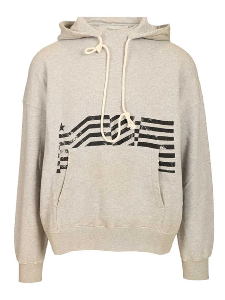 Golden Goose Flag Print Hoodie - Grey
