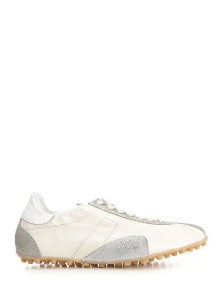 Maison Margiela Sprinters Sneakers In Cracked Leather And Suede - Multi