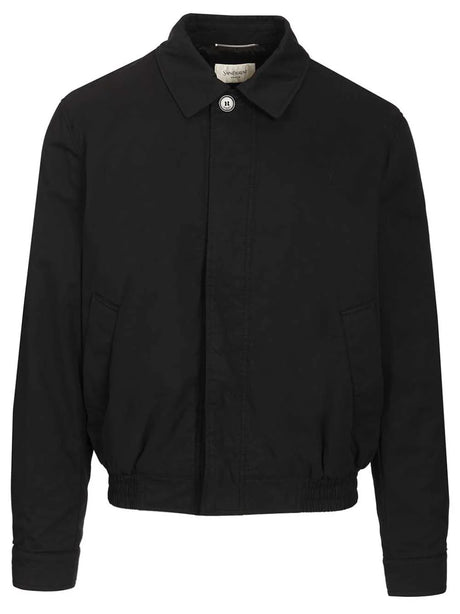 Saint Laurent Short Cassandre Jacket - Black