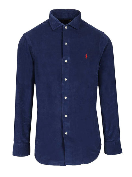Polo Ralph Lauren Custom Fit Velvet Shirt - Blue