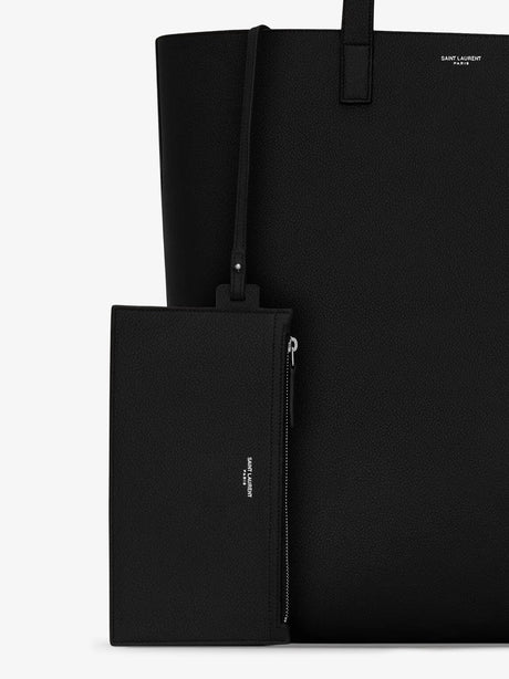 Saint Laurent North/South leather tote bag - Nero