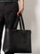 Gucci GG Emblem  leather shopping bag with embossed GG motif - Black