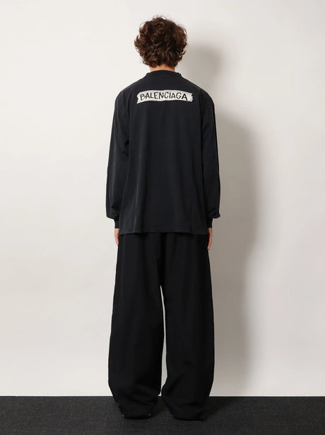 Balenciaga Cotton T-shirt - Faded Washed Black