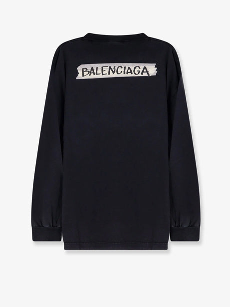 Balenciaga Cotton T-shirt - Faded Washed Black