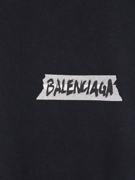 Balenciaga Cotton T-shirt - Faded Washed Black