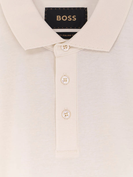 Boss Perry cotton polo shirt - Open White
