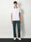Burberry Cotton polo shirt with Check collar detail - White