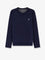 Polo Ralph Lauren Cotton blend sweatshirt with front embroidered logo - Aviator Navy
