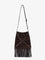 Valentino Garavani Suede shoulder bag with fringes and metal details - Testa Di Moro