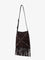 Valentino Garavani Suede shoulder bag with fringes and metal details - Testa Di Moro