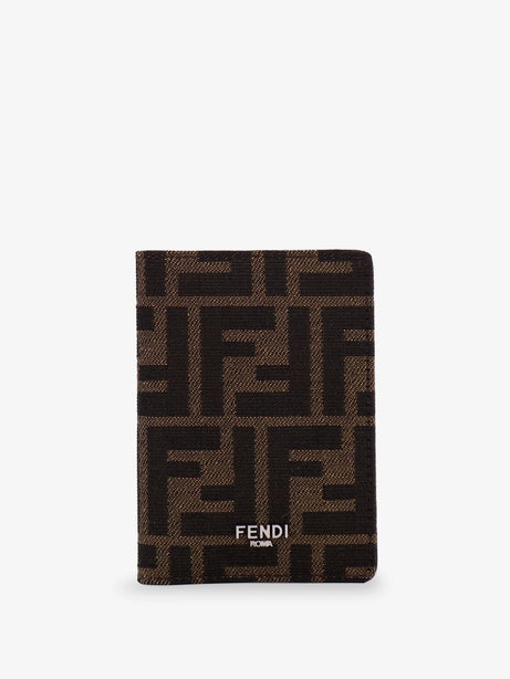 Fendi FF fabric card holder with front logo - Tbmr+Nr+Pall