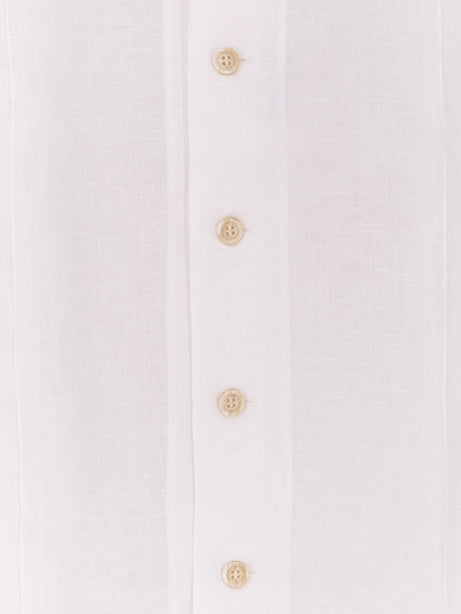 Brunello Cucinelli Easy Fit linen shirt - Bianco