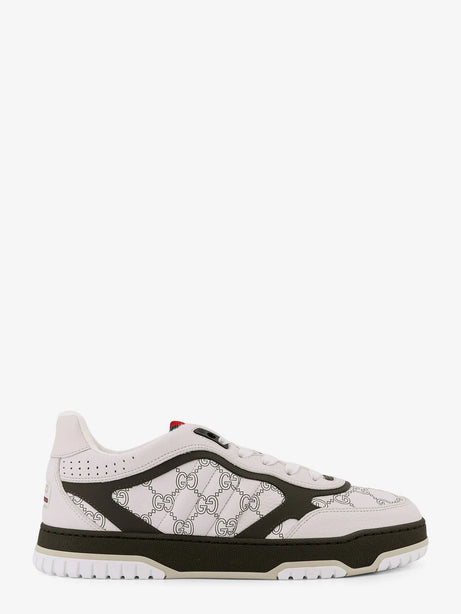 Gucci Re-Web leather sneakers - Grey White Black
