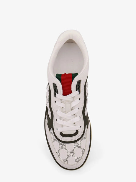 Gucci Re-Web leather sneakers - Grey White Black