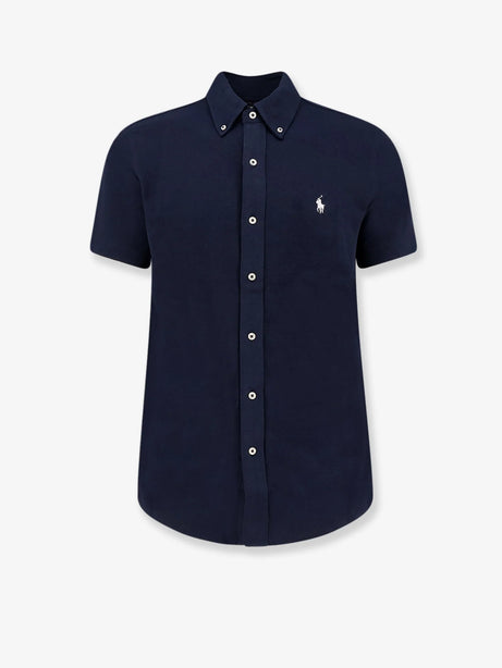 Polo Ralph Lauren Cotton shirt with front embroidered logo - Aviator Navy
