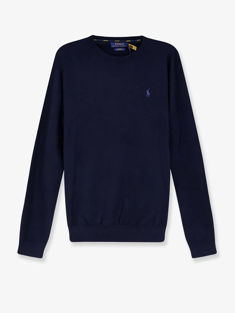 Polo Ralph Lauren Cotton sweater with embroidered logo on the front - Hunter Navy