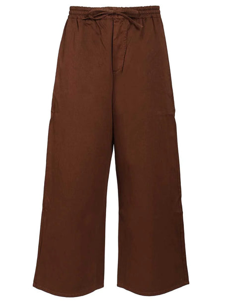 Loewe Paula'S Ibiza Cotton Drawstring Trousers - Brown