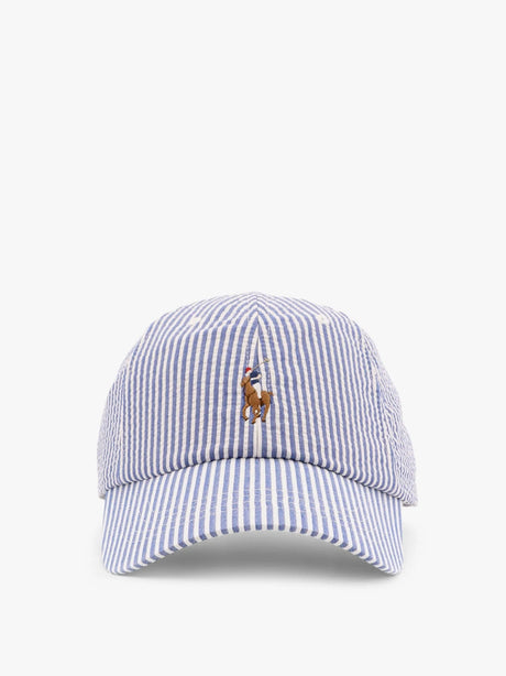 Polo Ralph Lauren Striped cotton blend baseball hat - Cruise Royal Seersucker