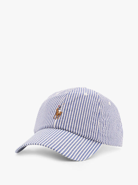 Polo Ralph Lauren Striped cotton blend baseball hat - Cruise Royal Seersucker