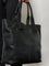Tom Ford Leather shopping bag with logo lettering on the bottom - Black